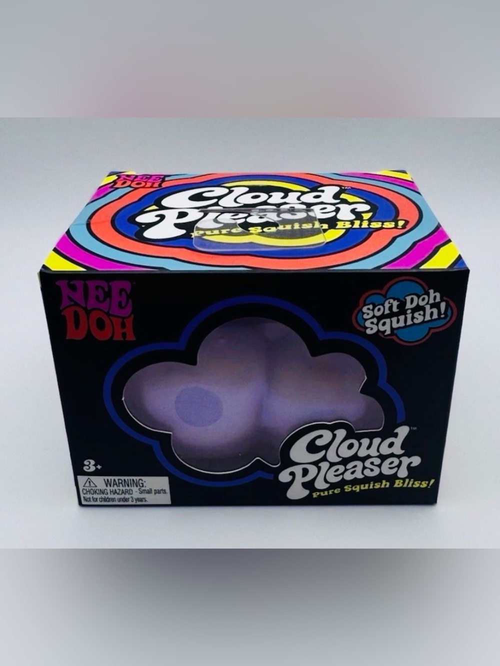 Nee Doh Cloud Pleaser Purple Pure Squish Bliss Squeeze Sensory Fidget Toy NEW